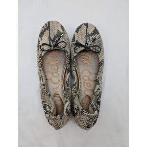 Sam Edelman Felicia Ballet Flat in Snakeskin Women's 8.5 Comfort Leather